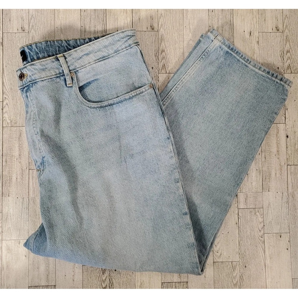 Free Assembly Jeans 22 Super High Rise Straight Denim Light Wash READ Tag NEW